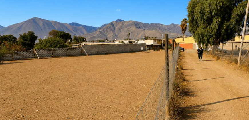SITIO URBANO EN VENTA EN VICUÑA | 1.060 m² EN PRIMERA LÍNEA