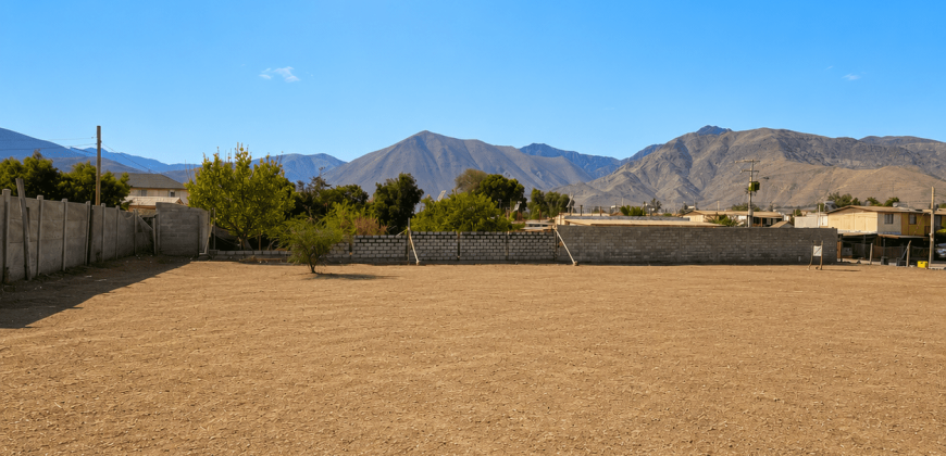 SITIO URBANO EN VENTA EN VICUÑA | 1.060 m² EN PRIMERA LÍNEA